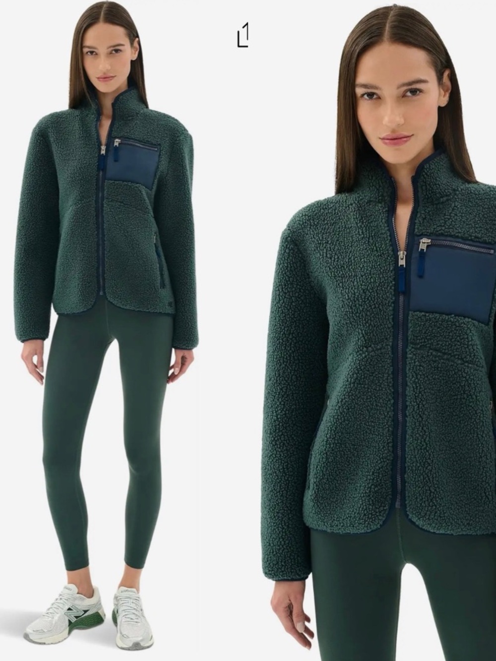 NWT Splits59 Harris Sherpa Jacket in Military/Indigo Green Size Small